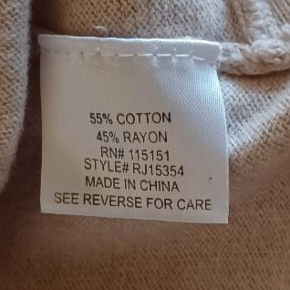 EUC Romeo & Juliet Couture BEIGE Cascading Ruffle Cardigan Size Medium - Picture 5 of 6